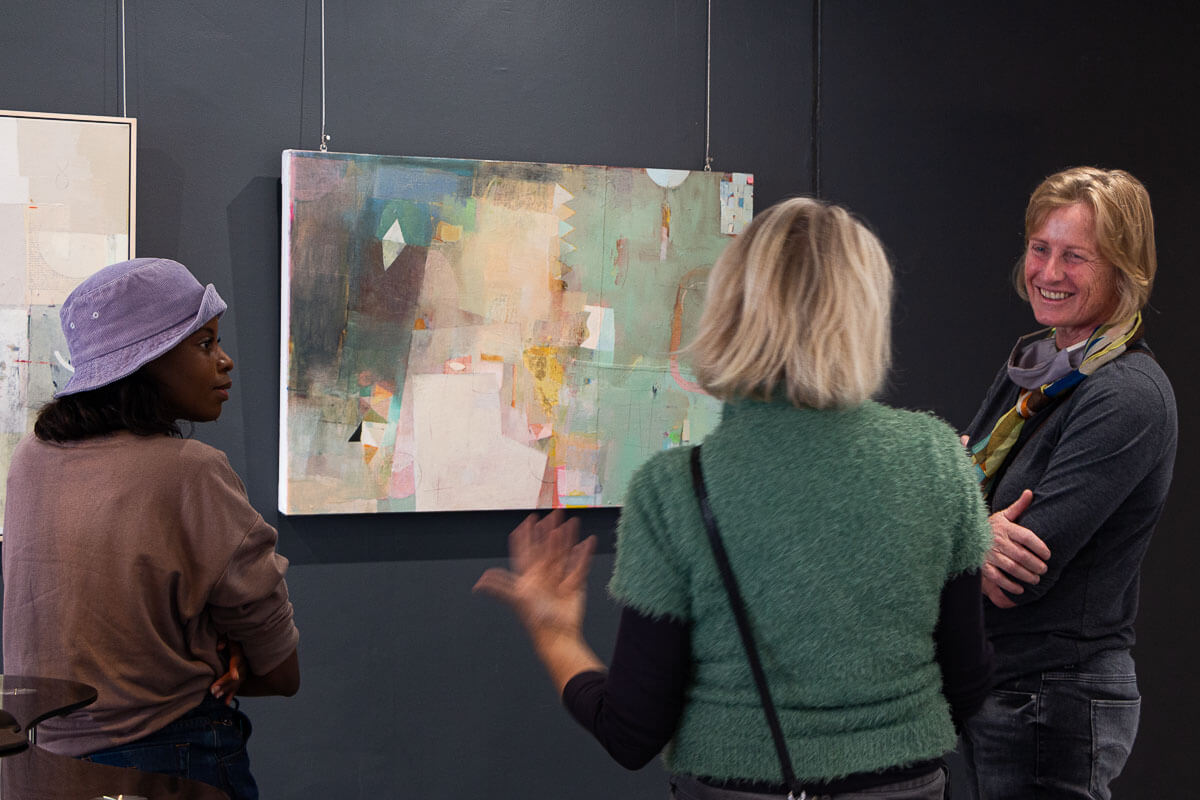 Artists Balekane Legoabe, Odette Marais and Tanja Truscott in conversation